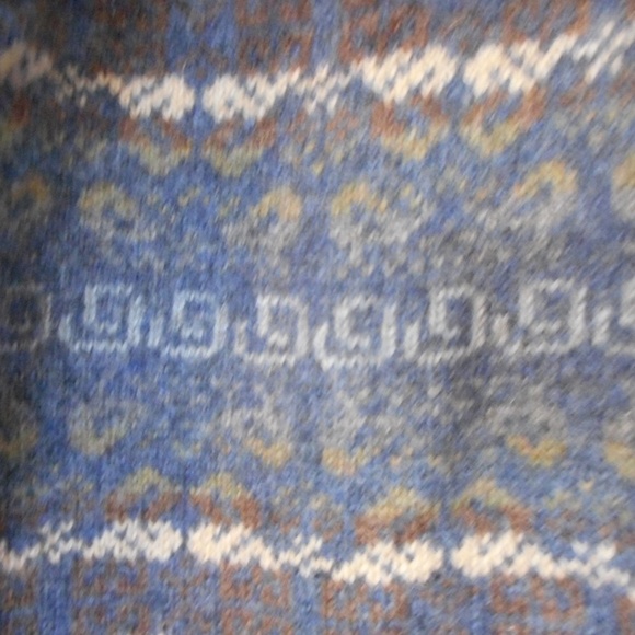 Size M 100% wool Blue grey brown Sweater Cardigan - Picture 4 of 7